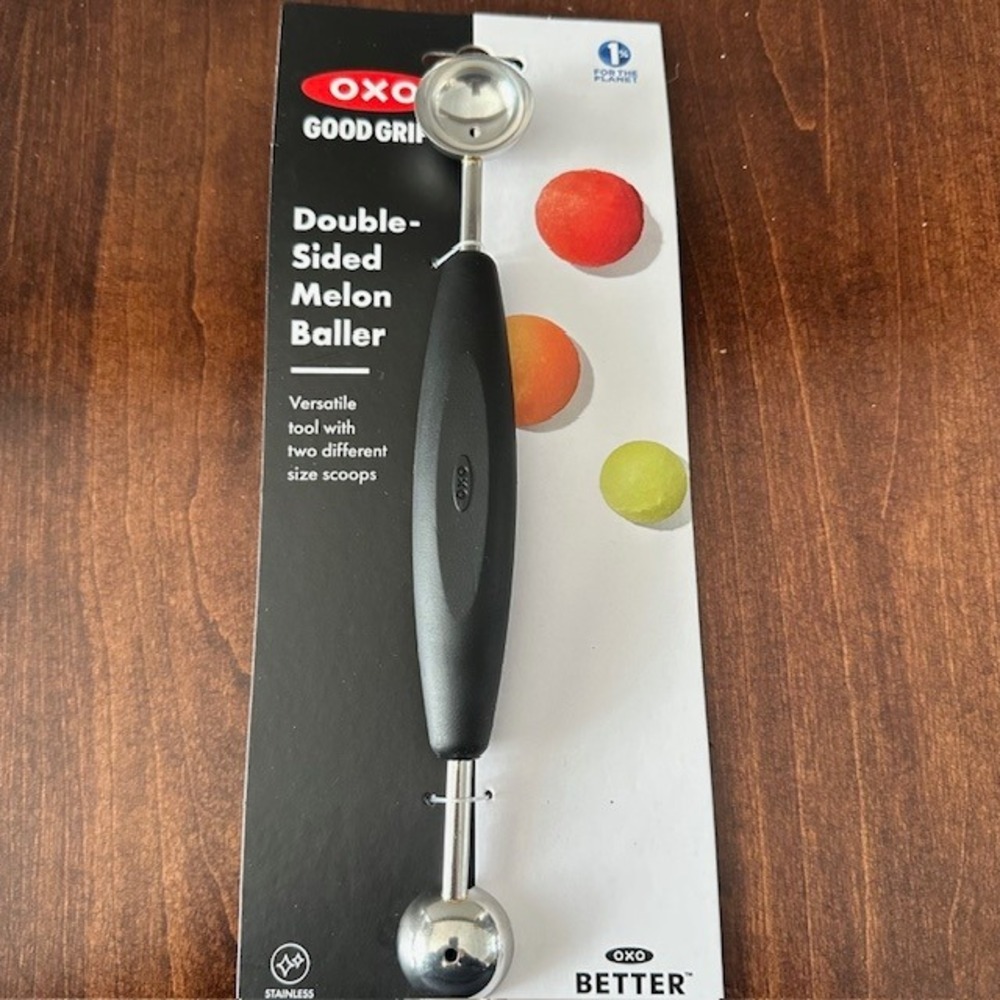OXO Good Grips Double Sided Melon‎ Baller Stainless Steel Black Handle